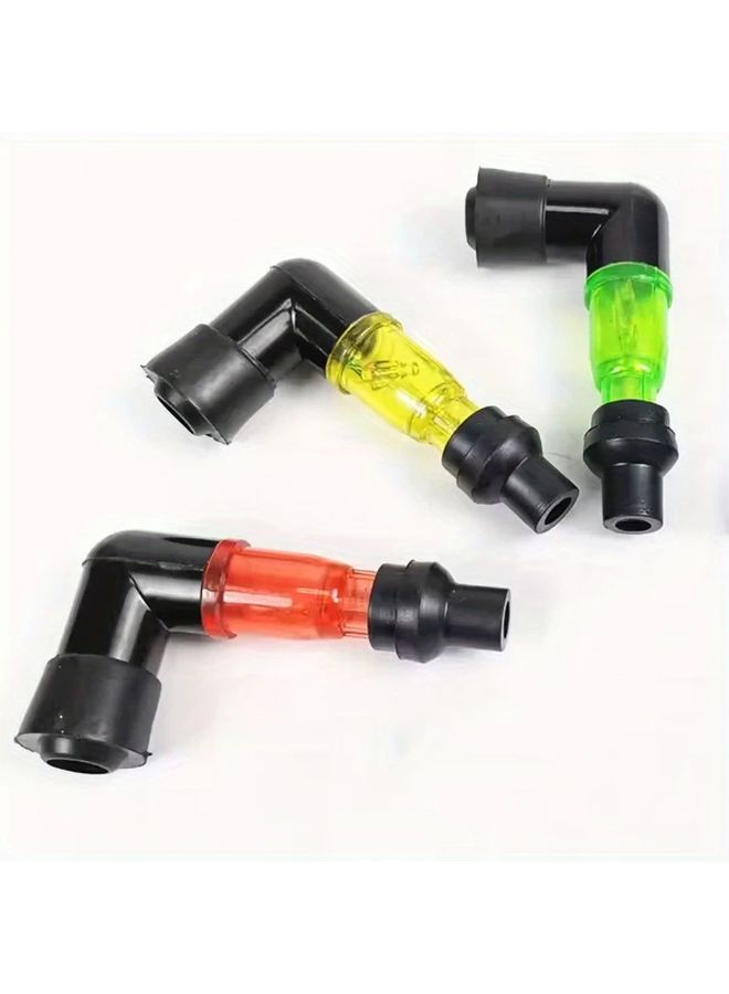 Waterproof High Pressure Universal Motorcycle Spark Plug Cap Yellow Glitter Decoration - Image 1