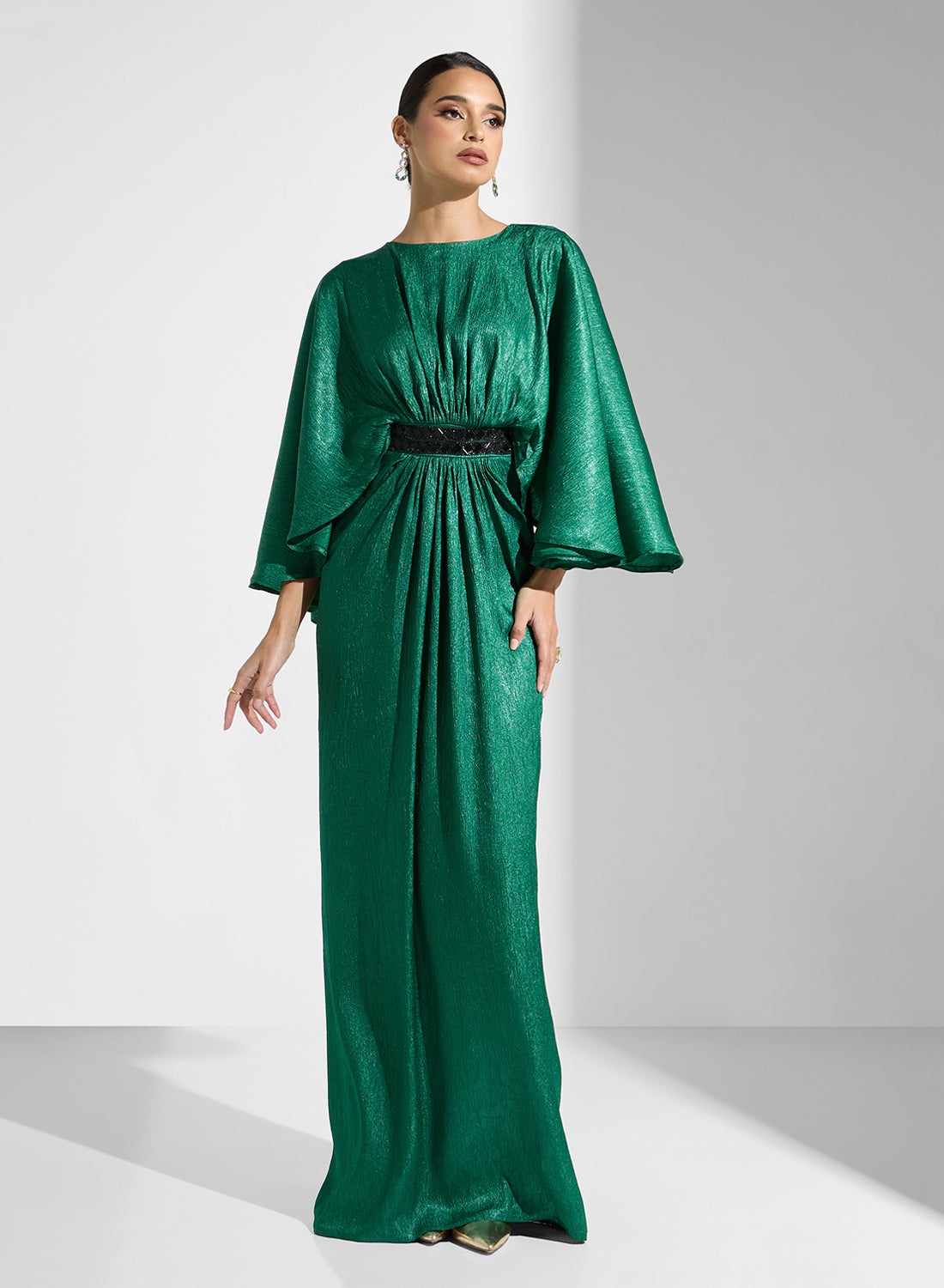 Ella Limited Edition Embellished Waist Satin Dress for Women