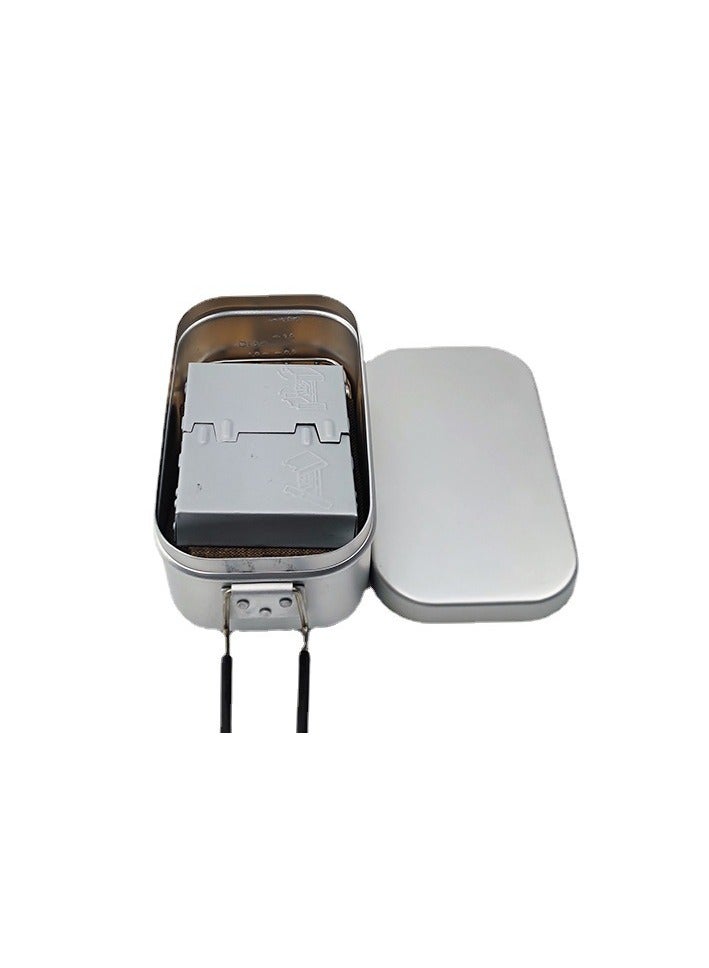 عام مجموعة أدوات المائدة في الهواء الطلق التخييم مربع الغداء النار مربع الغداء في الهواء الطلق الألومنيوم بنتو مربع المحمولة متعددة الوظائف الطبخ الأثرية (1000 مل) - Image 4