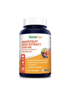 Grapefruit Extract 5000 Mg Per Capsule (Extract 10:1) With Bioperine 150 Veggie Caps; Vegan Gluten Free Nongmo