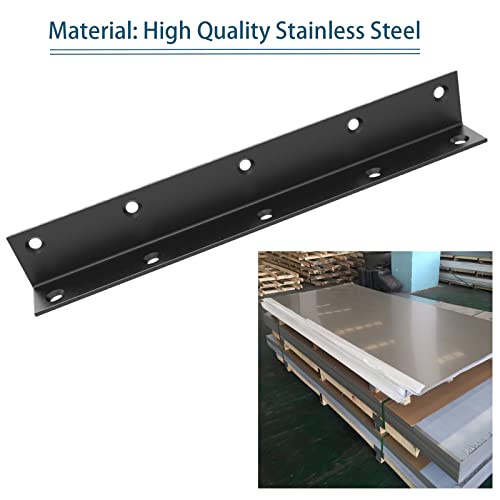 Aufuga L Bracket,Heavy Duty Corner Brace,Stainless Steel Shelf Bracket,Black Large Angle Brackets, Metal Braces for Wood Aufuga (8, 8*1*1inch) - Image 2