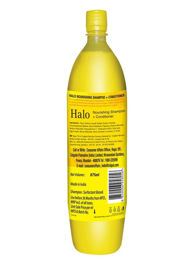 Halo Shampoo & Conditioner with Natural Egg Protein for Soft and Silky Hair - 875ml - Image 3