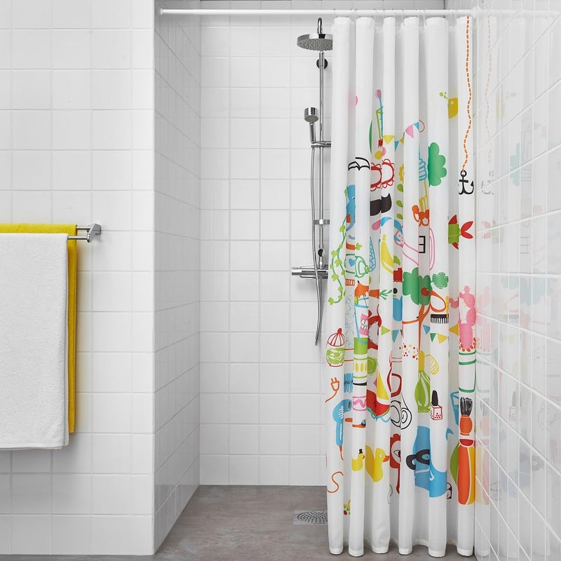 BS Case Ikeaa BOTAREN Shower Curtain Rod, Extends 120-200 cm, Easy Screwless Installation, White - Image 5