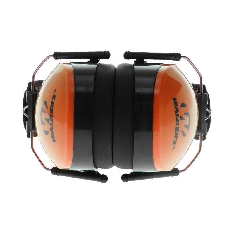 Walker's Dual Colored Passive Muff - Compact Folding Lightweight 26dB NRR Hunting Gun Range Shooting Hearing Protection Muff w/Padded Headband & PVC Earpads, Blaze Orange - Image 3
