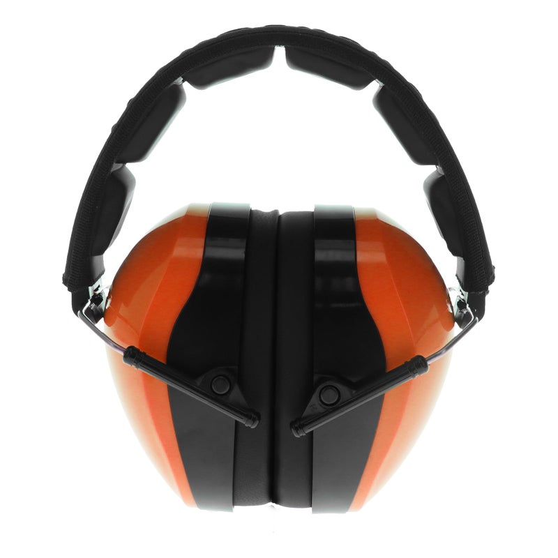 Walker's Dual Colored Passive Muff - Compact Folding Lightweight 26dB NRR Hunting Gun Range Shooting Hearing Protection Muff w/Padded Headband & PVC Earpads, Blaze Orange - Image 2