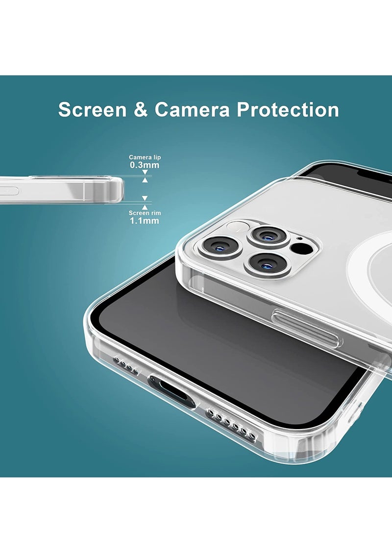 ELTRAZONE iPhone 13 Clear Case with Magsafe Magnetic Wireless Charging Compatible Transparent Cover - Image 3