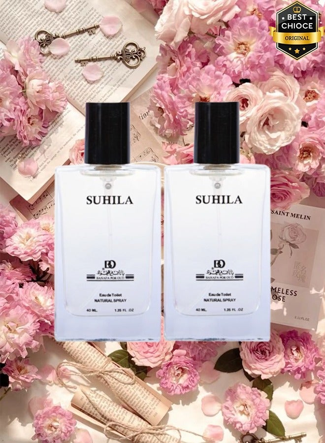 Banafa 2 Pieces Suhila Perfume 40ml EDT - Image 1