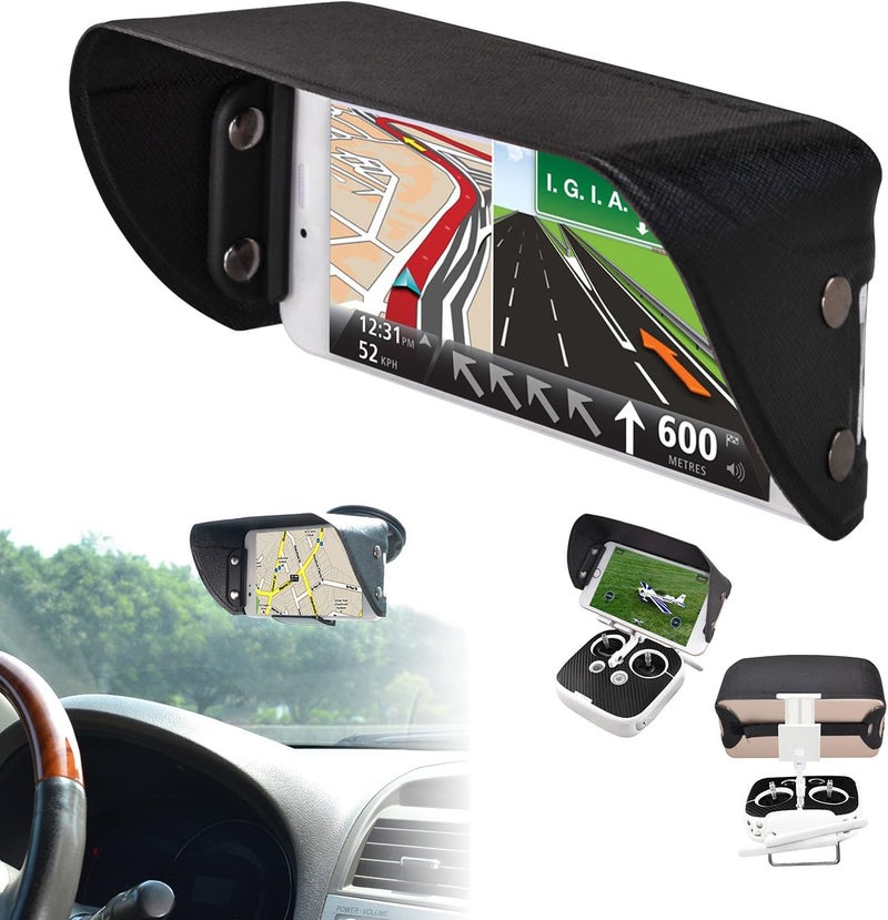 TFY TFY Universal Phone Sun Shade  Glare Visor Shield for 45 to 61 Inch Smartphones  Compatible with iPhone 1615  1413  12  XSXRSE  - Image 1