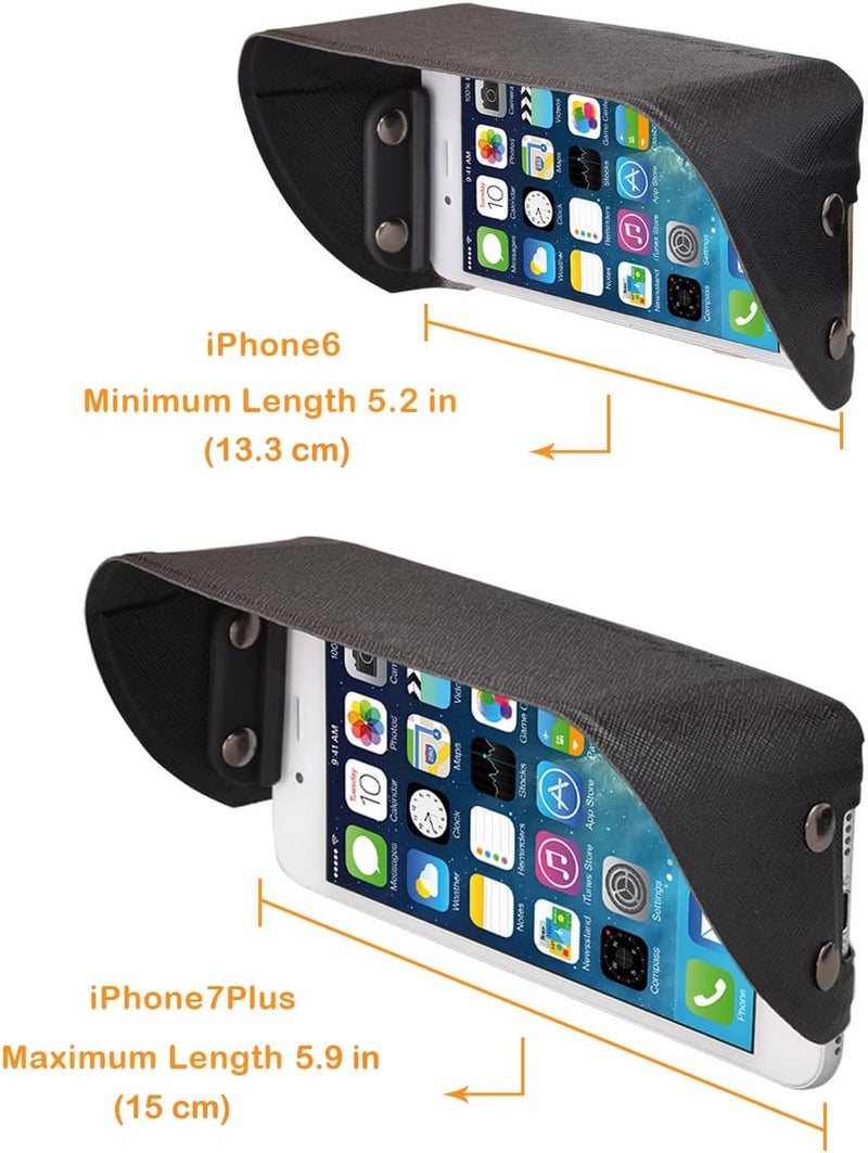 TFY TFY Universal Phone Sun Shade  Glare Visor Shield for 45 to 61 Inch Smartphones  Compatible with iPhone 1615  1413  12  XSXRSE  - Image 3