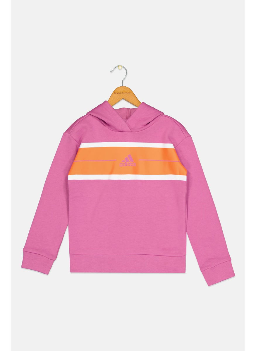 Adidas Kids Girl Sportswear Fit Long Sleeve Outdoor Sweatshirt, Purple  - Image 1