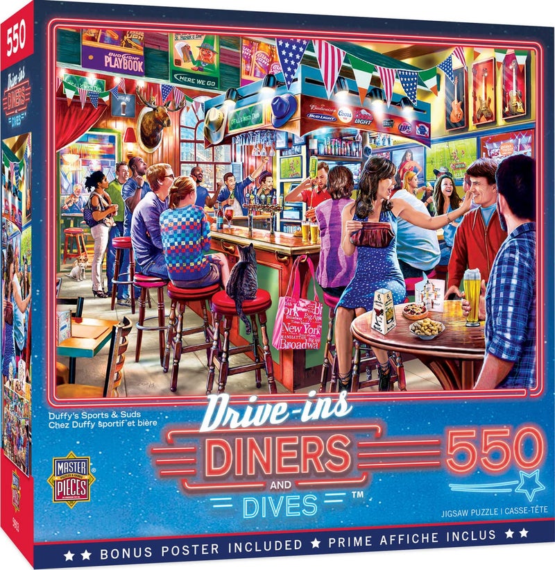 Masterpieces 550 Piece Jigsaw Puzzle for Adults and Family Duffys Sports Suds 18x24 - Image 3