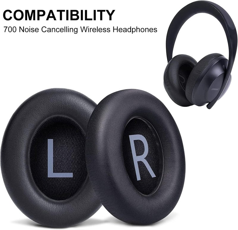 Proxima Direct Ear Pads Replacement for Bose 700 NC700 Noise Cancelling Earphones Headphones Black Complete with Shaped Scrims with 'L and R' Lettering Ear Cushions Earpads - Image 3