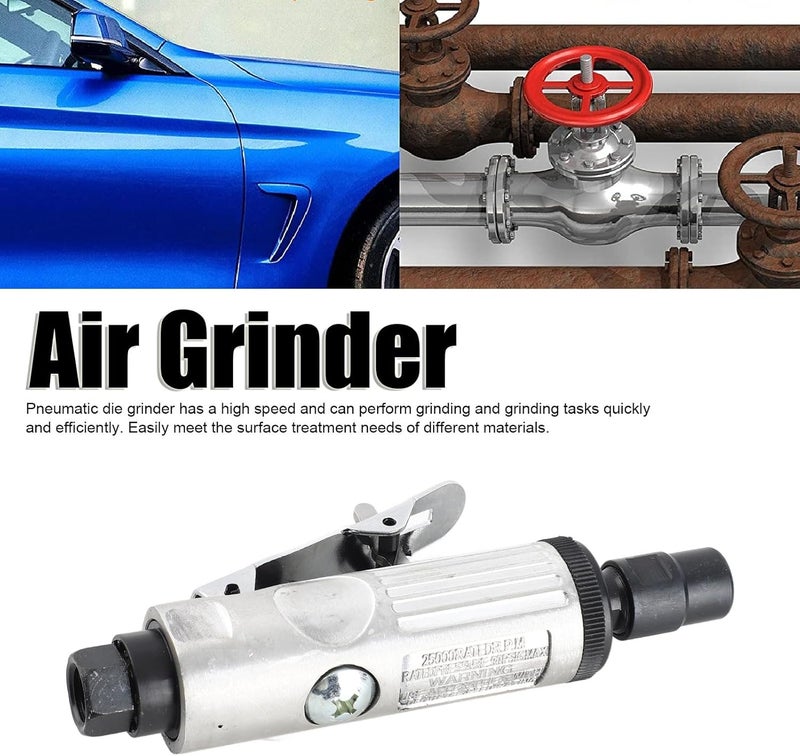Pneumatic Die Grinder for Metal Wood Processing and Automotive Repair - High Speed Air Grinder for Polishing Deburring and Welding Preparation - Metal Construction Grinding Tool - Image 3