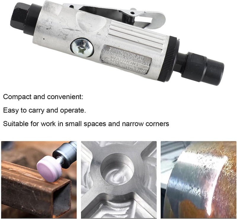 Pneumatic Die Grinder for Metal Wood Processing and Automotive Repair - High Speed Air Grinder for Polishing Deburring and Welding Preparation - Metal Construction Grinding Tool - Image 5
