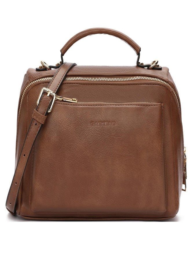 GAEKEAO Crossbody Bags for Women Vegan Leather Top Handle Purse Multi-Pocket Shoulder Bag Satchel Handbag with Strap - Image 1