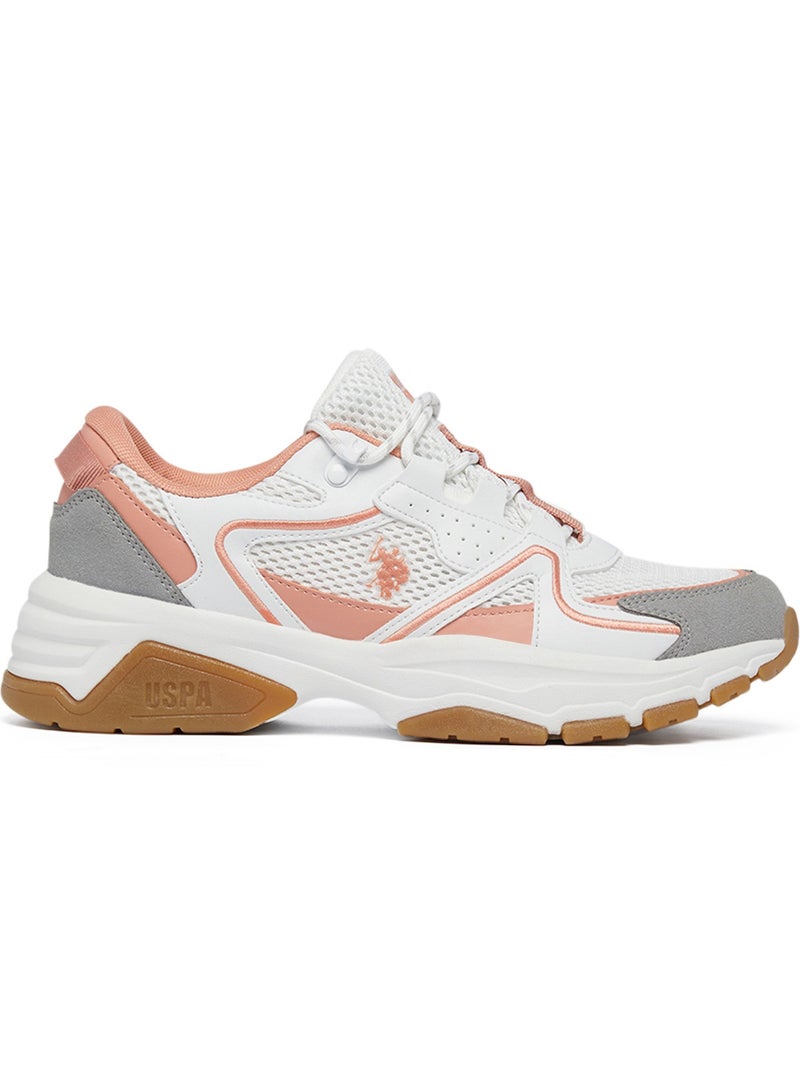 U.S. Polo Assn. Women's White Low-Top Eye-Catching Performance Sneakers - For a Bold & Stylish look  - Image 1