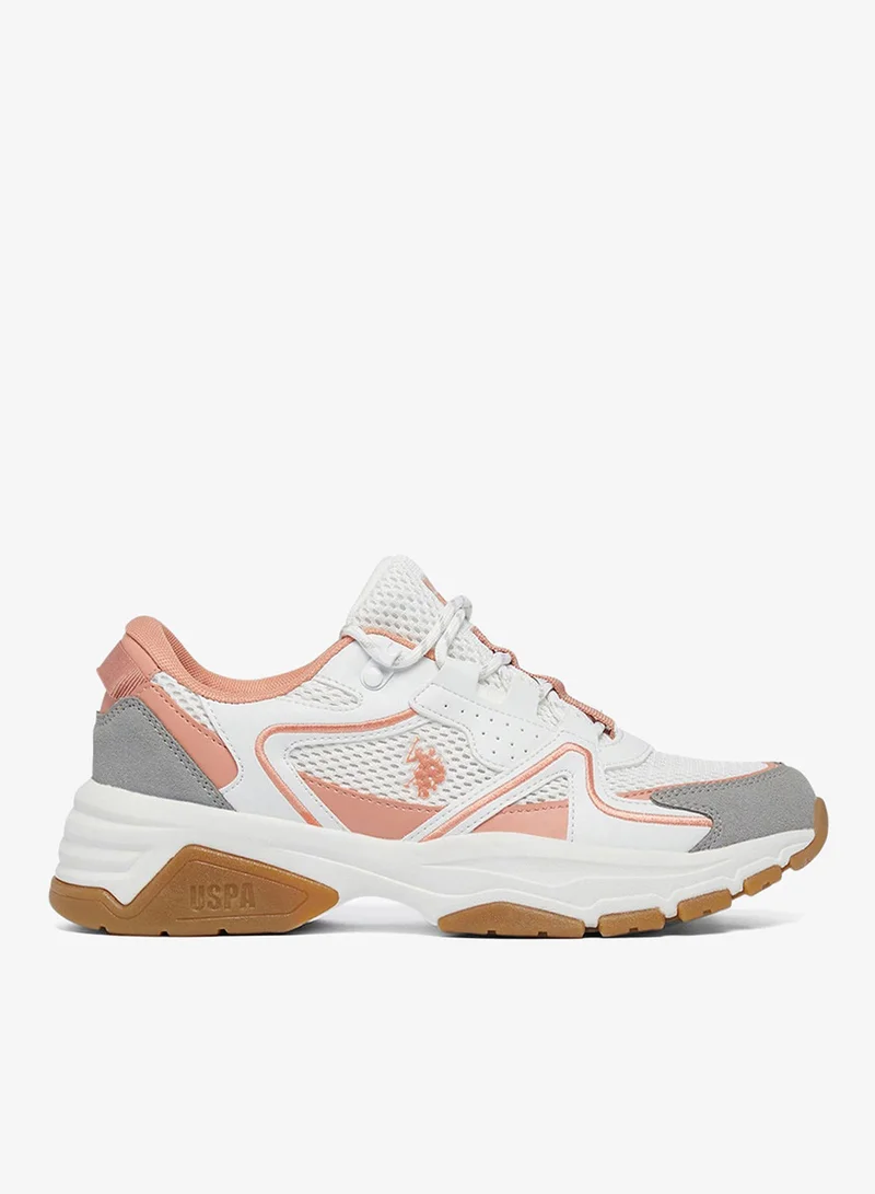 U.S. Polo Assn. White Women's White Low-Top Eye-Catching Performance Sneakers - For a Bold & Stylish Look Shoes for Women | Best Price UAE