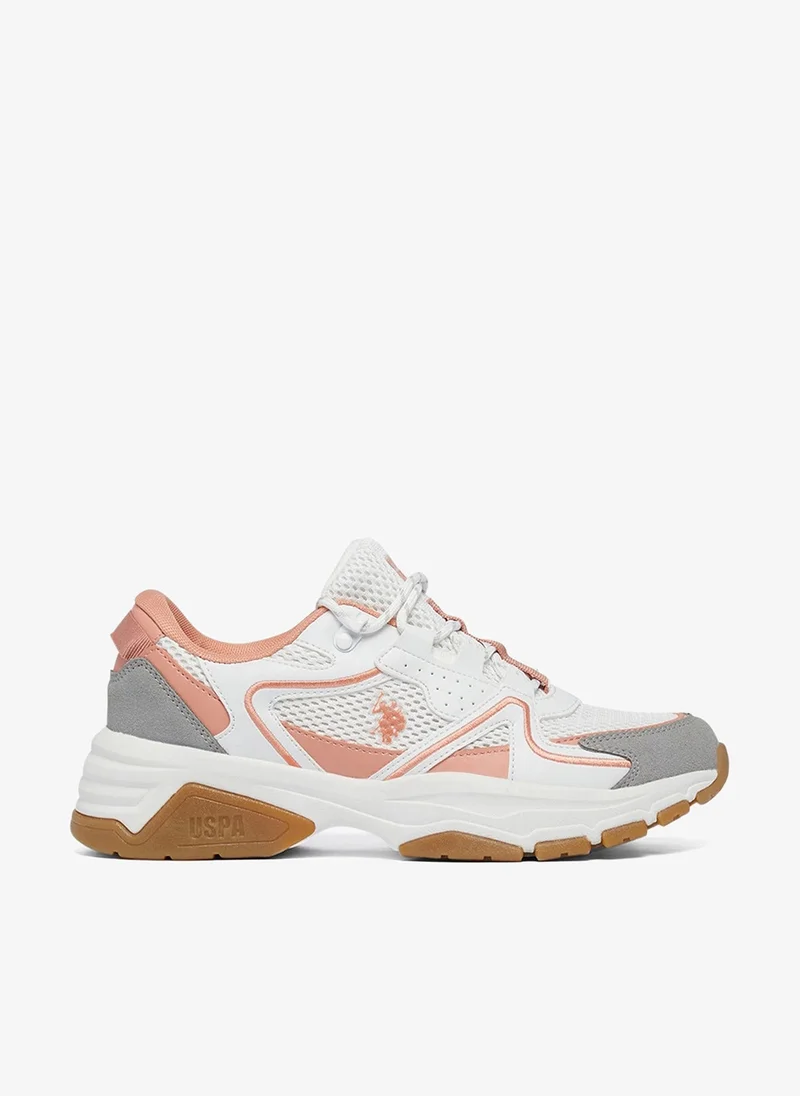 Women's White Low-Top Eye-Catching Performance Sneakers - For a Bold & Stylish Look Shoes