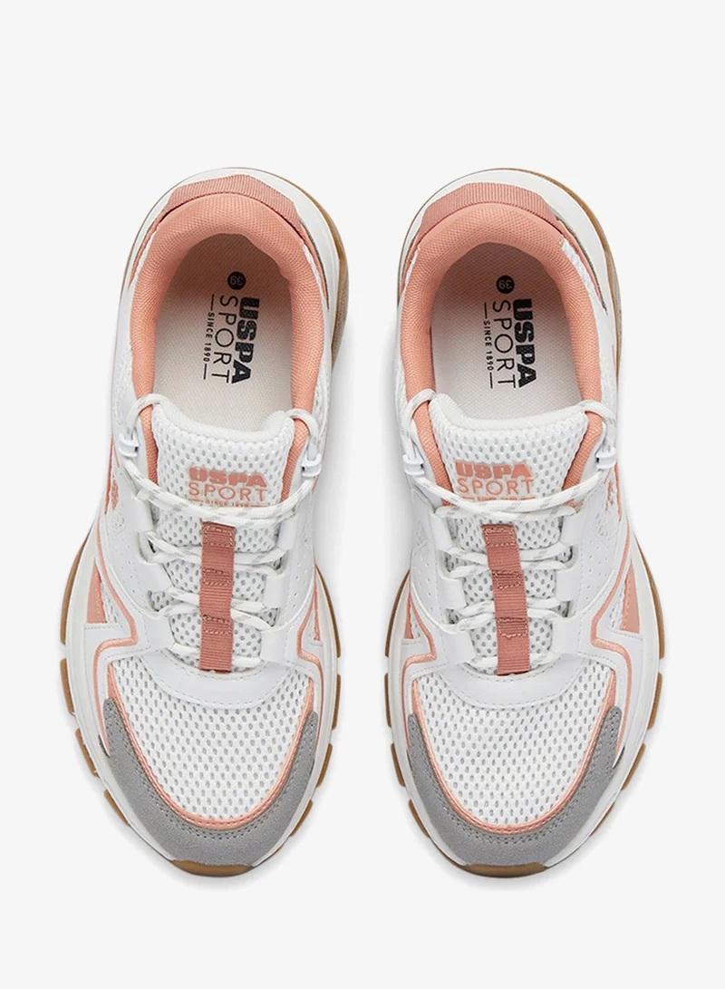 U.S. Polo Assn. White Women's White Low-Top Eye-Catching Performance Sneakers - For a Bold & Stylish Look Shoes for Women | Best Price UAE