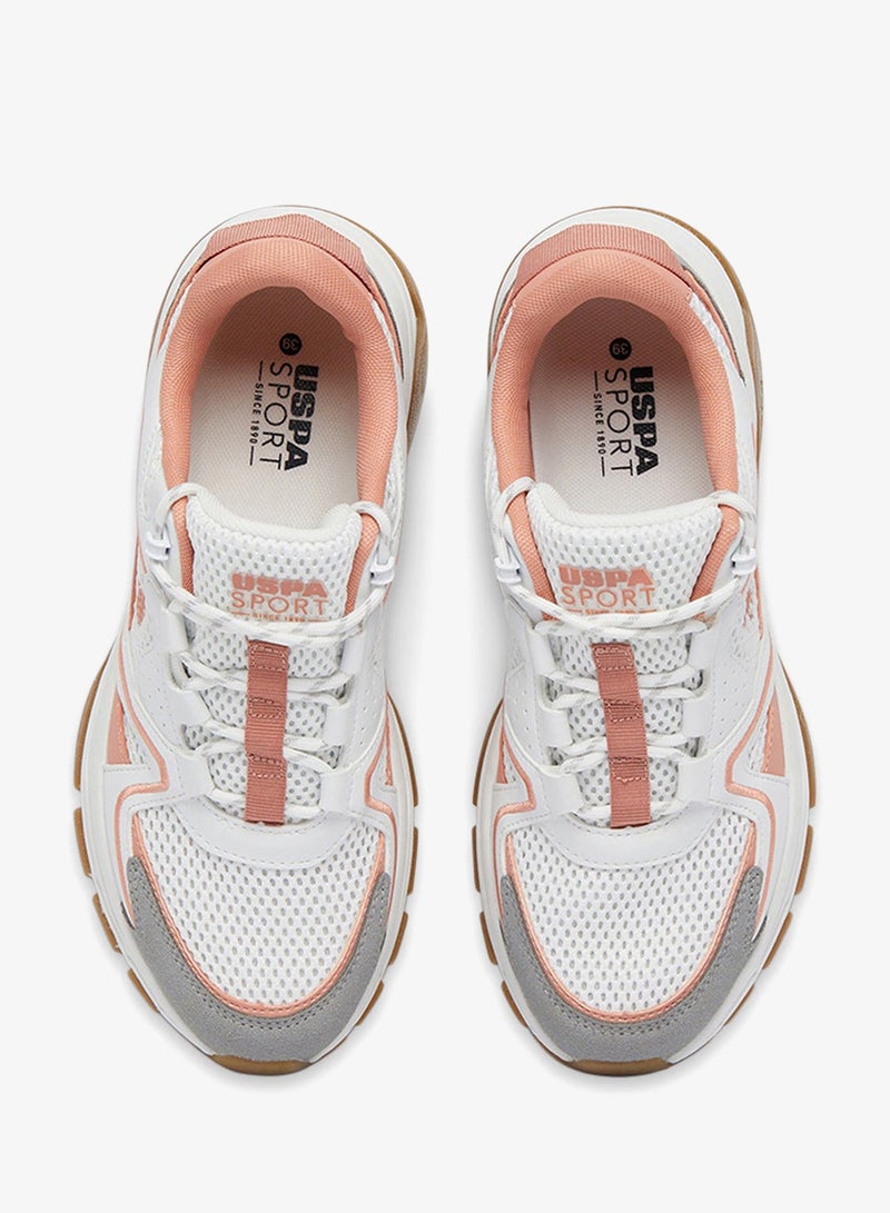 U.S. Polo Assn. Women's White Low-Top Eye-Catching Performance Sneakers - For a Bold & Stylish Look Shoes - Image 5