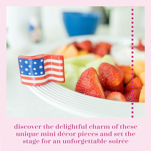 nf nora fleming Nora Fleming American Flag A18 - Hand-Painted Ceramic Holiday Décor - Spring Minis for The Home and Office - Image 3