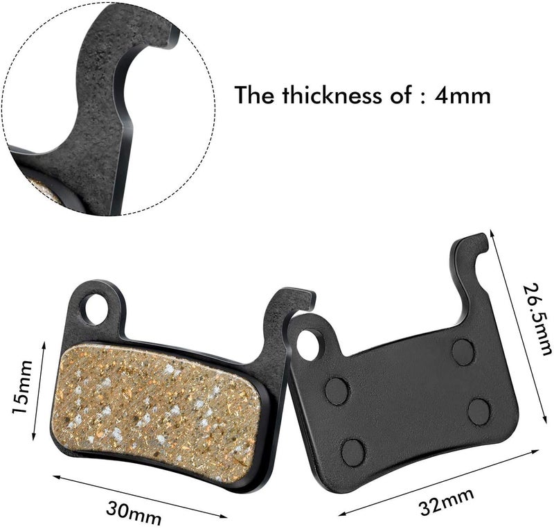 FASTPED Semi Metal Resin MTB Mountain Bike Disc Rotor Braking Pads Bicycle Bike Brake Pads Bicycle Disc Braking Pads for MTB Mountain Road Bike Cycle Brake Pad Disc Machine Pad 1pair - Image 2