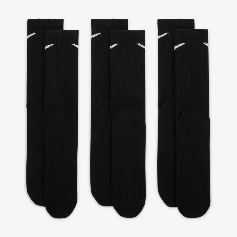 Nike Black Men's Everyday Lightweight Training Crew Socks (3 Pack)  | Best Price UAE