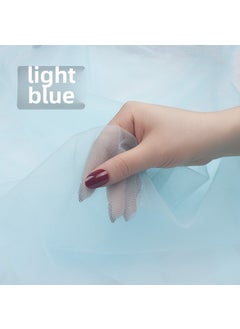 Generic Trendy Solid Color Lace Tulle Photography Background Prop Barbie Blue 1*1.5 m 