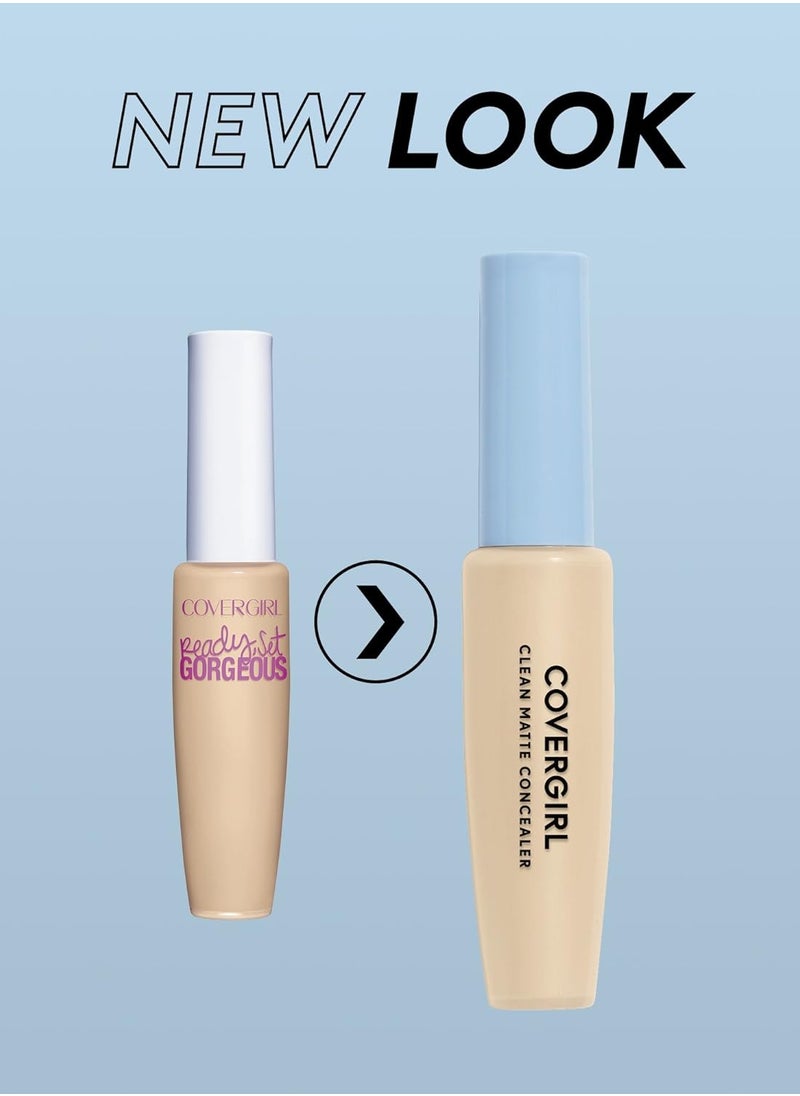 CoverGirl COVERGIRL - Clean Matte Concealer, Oil-Free, Lightweight Formula, Blendable, Natural-Looking Coverage, 100% Cruelty-Free  - Image 4
