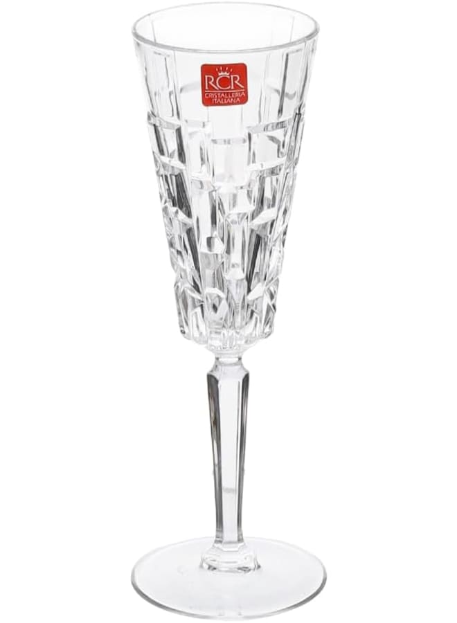 Rcr Etna Crystal Flute Set Of 6 Pieces 190Ml - Transparent - Image 2