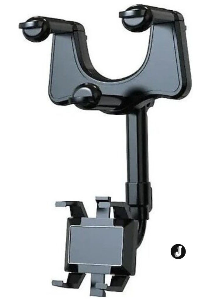 JAJEEK Car Rearview Mirror Phone Holder – 360° Rotational Adjustable Mount for Secure Smartphone Placement While Driving - Image 2