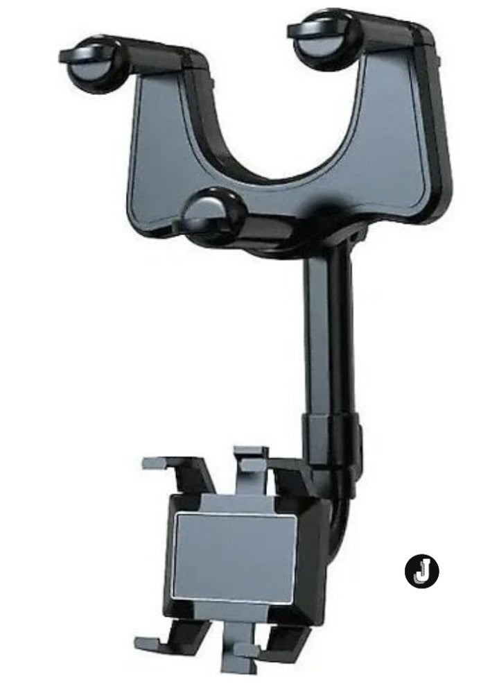 JAJEEK Car Rearview Mirror Phone Holder – 360° Rotational Adjustable Mount for Secure Smartphone Placement While Driving - Image 4