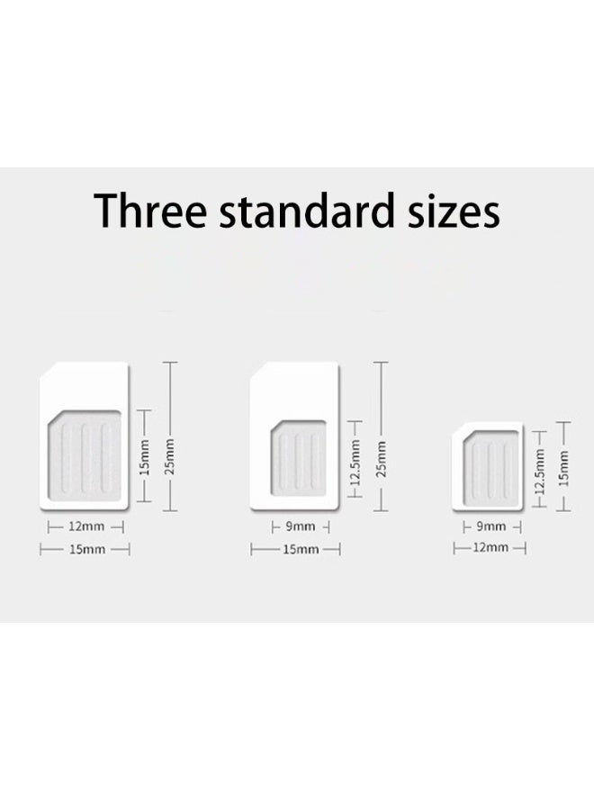 Nova future 3Pack Sim Card Adapter Nano Micro - Standard 4 in 1 Converter Kit with Steel Tray Eject Pin - Image 4