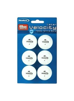 Halex 6-Piece Table Tennis Ball White 40 mm ‎40-59110 