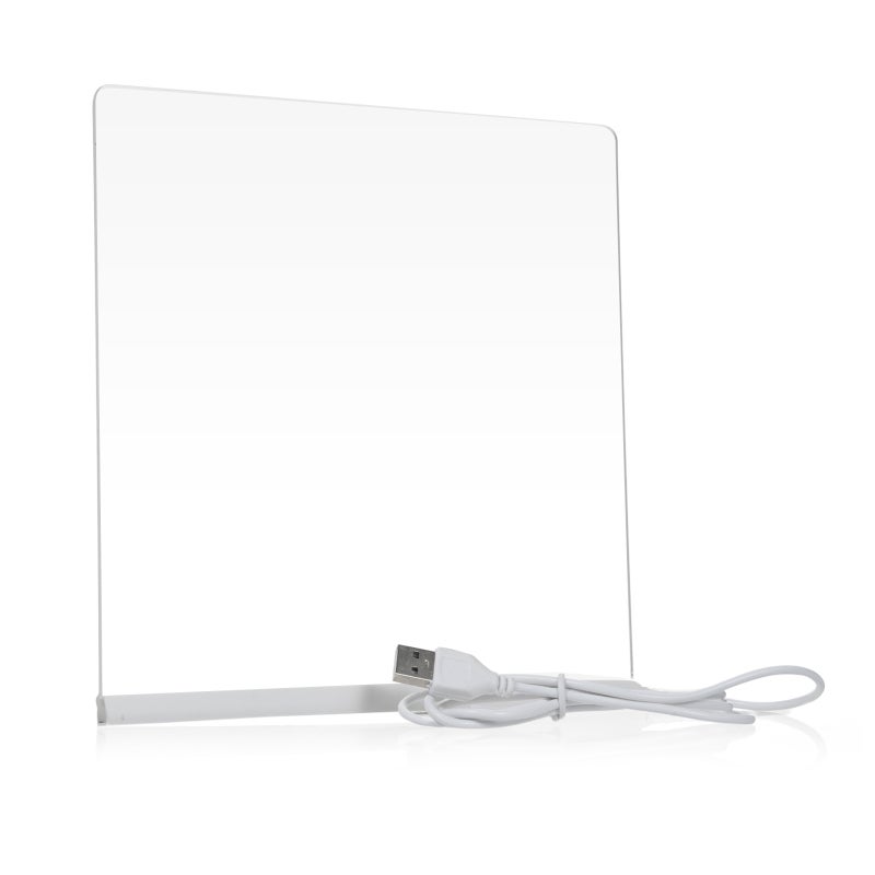 LED Note Board 30x20cm: USB Powered Reusable Illuminated Acrylic Writing Board - With 7-Color Dry Erase Pens And Stand For Home Office Kids - Image 2