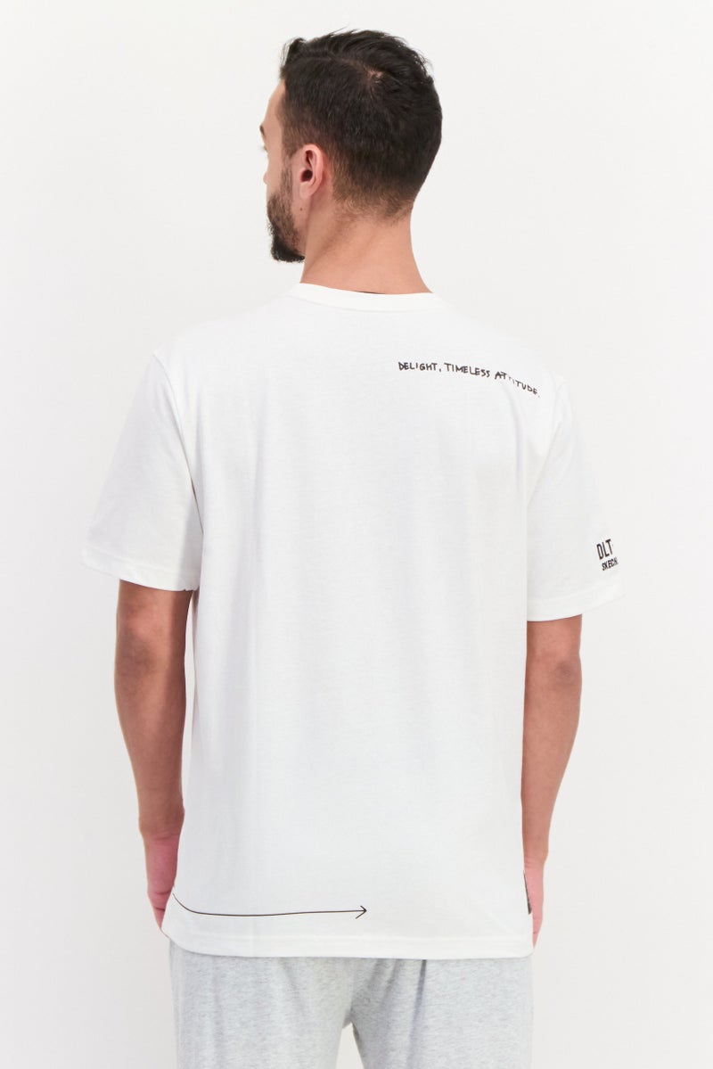SKECHERS Men Sportswear Fit Short Sleeves Outdoor T-shirt, White - Image 3