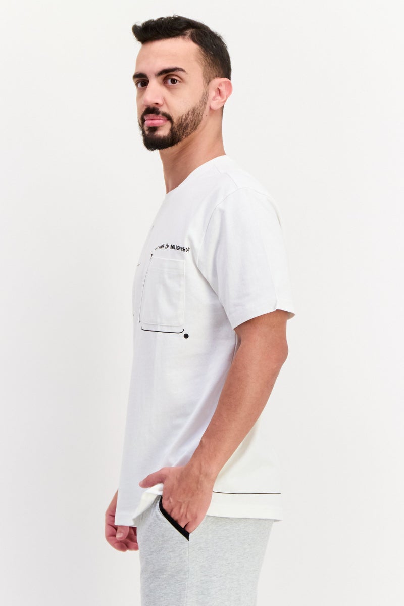 SKECHERS Men Sportswear Fit Short Sleeves Outdoor T-shirt, White - Image 2