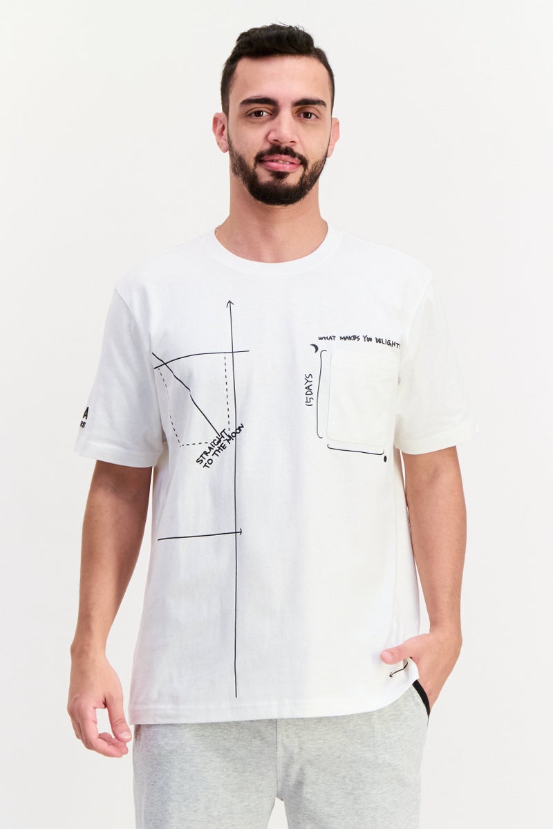 SKECHERS Men Sportswear Fit Short Sleeves Outdoor T-shirt, White - Image 1