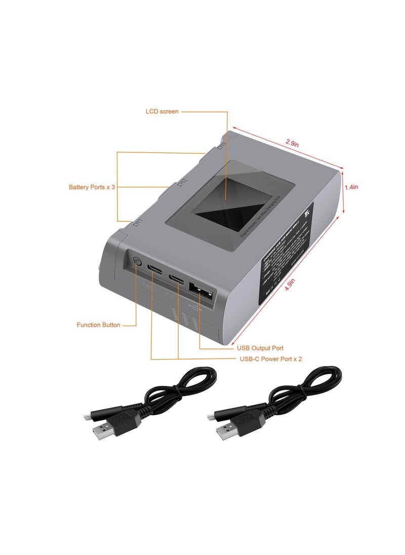 SYOSI - Mini 2/SE Two-Way Battery Charging Hub, Drone Battery Charger Charge Three Batteries in Sequence, Check Battery Level, Compatible with DJI Mini SE/Mini 2 Drone Accessories, Charge Accessories - Image 1