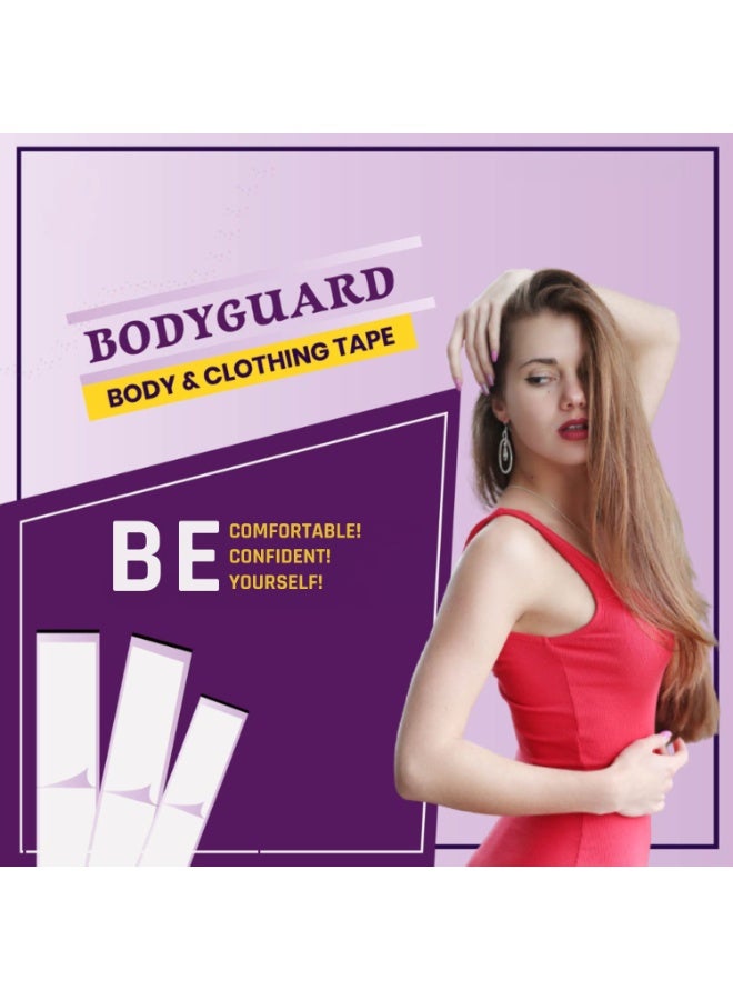 Accessomart Bodyguard Strong Adhesive Double-Sided Clothing & Body Tape – Extra Hold, Transparent (50 Strips) - Image 5