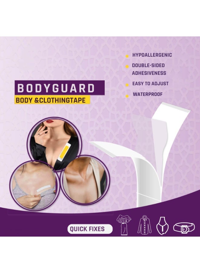 Accessomart Bodyguard Strong Adhesive Double-Sided Clothing & Body Tape – Extra Hold, Transparent (50 Strips) - Image 4