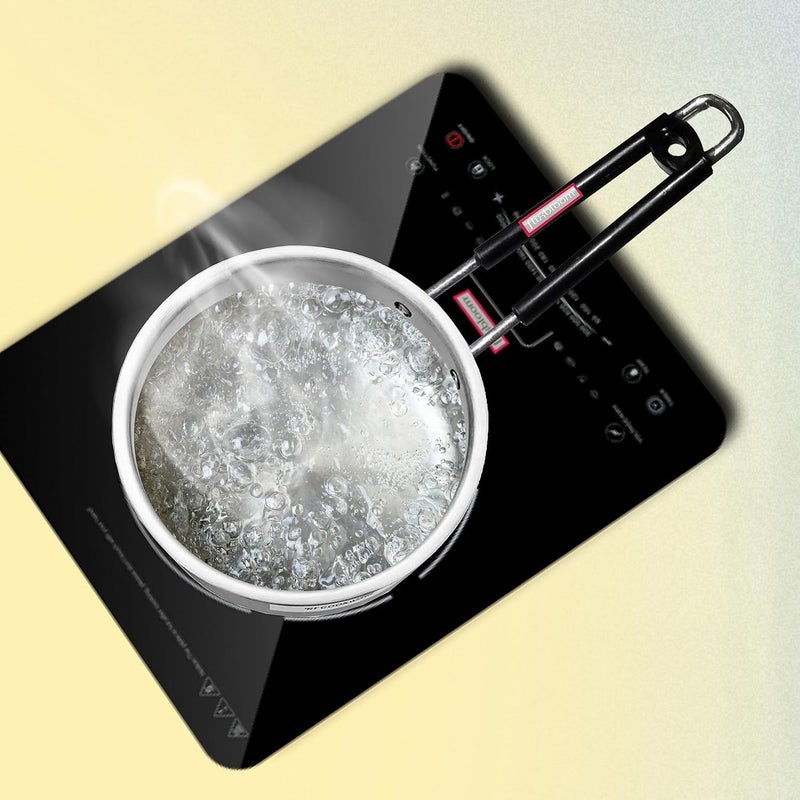 FLIXBLOOM وعاء صلصة ستانلس ستيل المثالي من فليكس بلوم لأدوات المطبخ وعاء شاي قاعدة تحريض وعاء حليب متعدد الاستخدامات للمطبخ أو المطعم سعة 15 لتر - Image 1