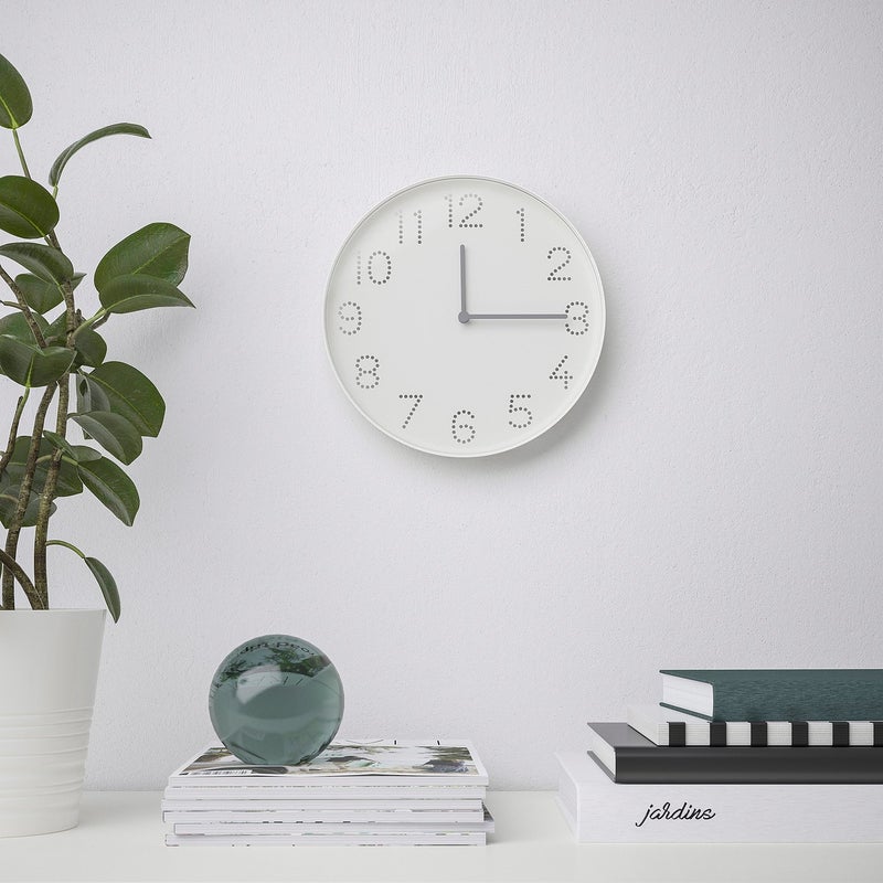 Tromma Minimalist Wall Clock with Punched Numerals, White, 25 cm - Image 5
