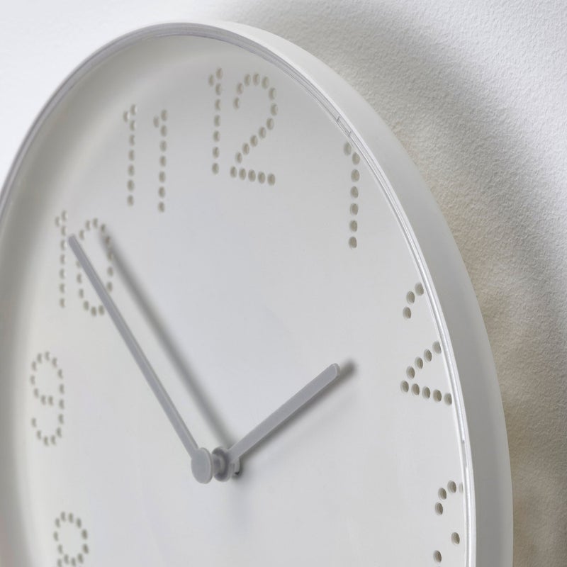 Tromma Minimalist Wall Clock with Punched Numerals, White, 25 cm - Image 4