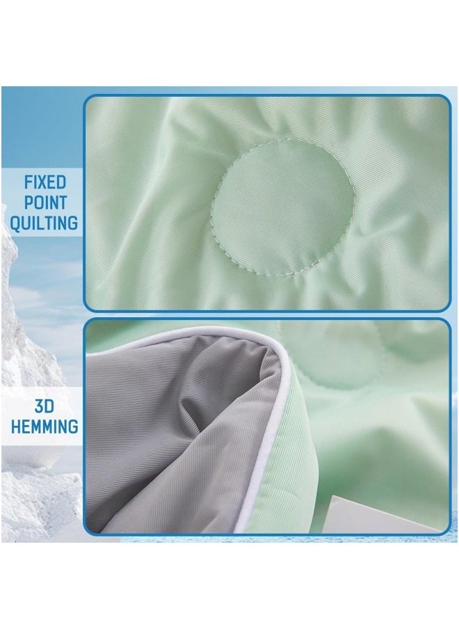 CCOVERY - Cooling Comforter for Summer Cooling Blanket with Double-sided Cooling Fiber Soft Breathable Machine Washable Cool Lightweight Duvet,200x230cm - Image 1