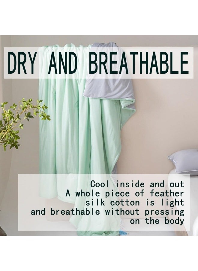 CCOVERY - Cooling Comforter for Summer Cooling Blanket with Double-sided Cooling Fiber Soft Breathable Machine Washable Cool Lightweight Duvet,200x230cm - Image 1