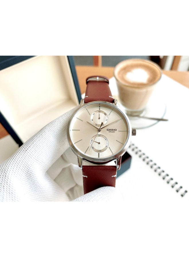 CASIO Leather Analog Wrist Watch  MTP-B310L-9AVDF - Image 3