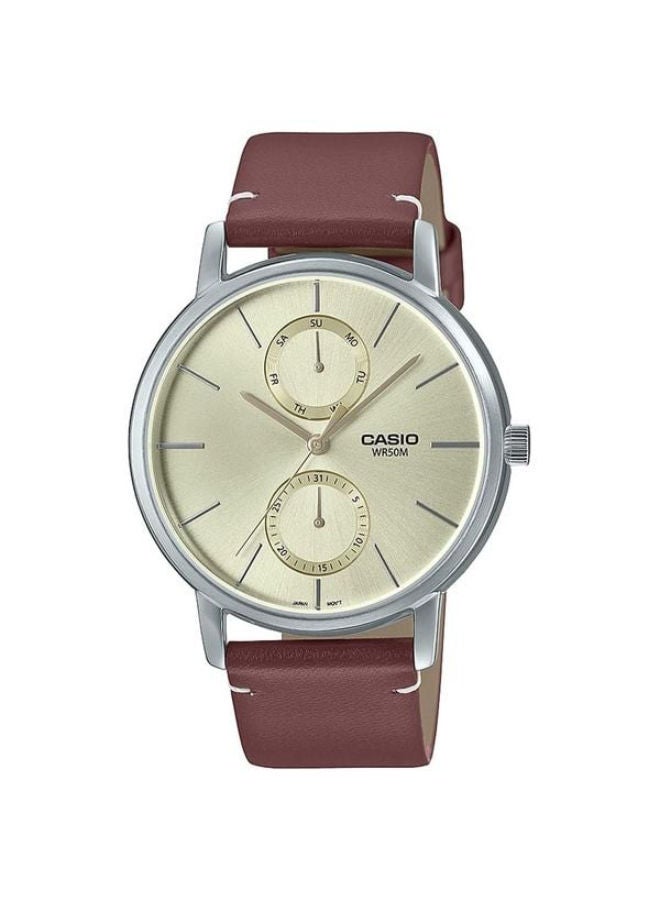 CASIO Leather Analog Wrist Watch  MTP-B310L-9AVDF - Image 1