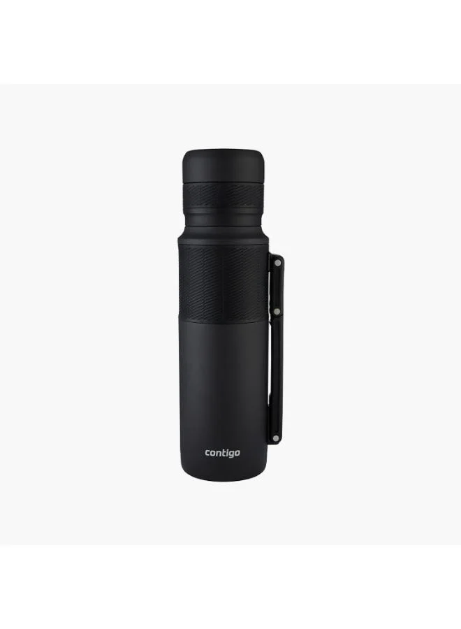 كونتيجو Contigo Plain Stainless Steel Water Bottle with Screw Spout and Leak Resistant Design - 1200 ml