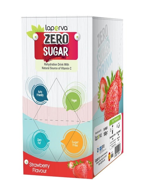Rehydration Drink With Natural Source Vitamin C Zero Sugar Drink Strawberry Flavor Low Calorie 15 Sachets
